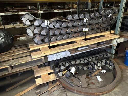 (2) Metal Elevator Belt Scoops