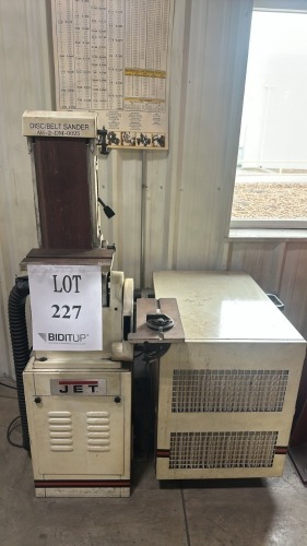 Jet J-4210K Combination Belt And Disk Finishing Machine With Jet Jdc-501 Metal Dust Collector