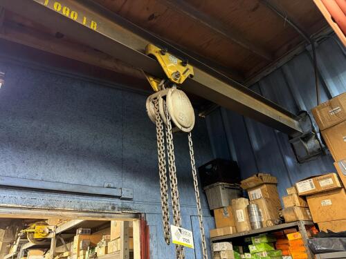 1/2-Ton Yale Chain Hoist with Budgit I-Beam Trolley