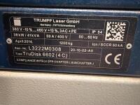 TRUMPF TRUDISK 6602 INDUSTRIAL LASER USED - 2