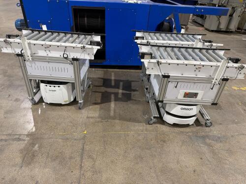 LOT OF 3 OMRON LD90X MOBILE ROBOT CONVEYOR CART LOT OF 3 USED