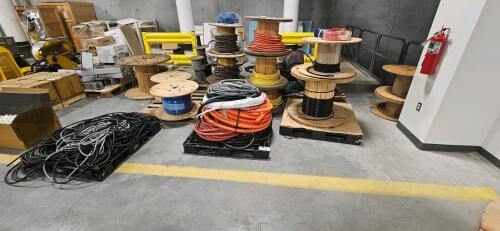 Lot of Assorted Spooled Wiring / Hosing / Cables