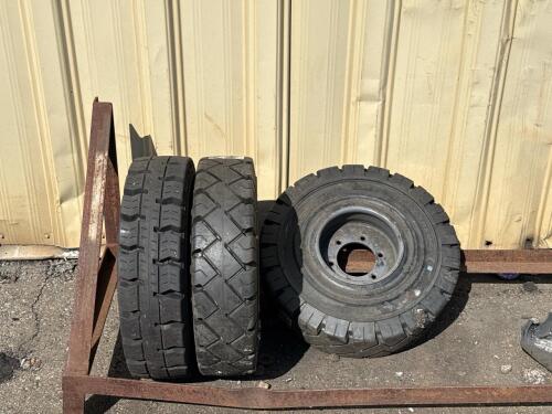 (3) Solideal Xtreme 6.50-10&rdquo; Fork Lift Tires