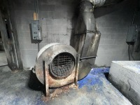 Industrial Centrifugal Exhaust Blower with Ducting and Motor Assembly