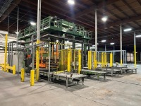 Emmeti MT 554 Automatic Bottom-Infeed Palletizing System with Spiral Conveyor & Complete Material Handling Line (1999) - 2