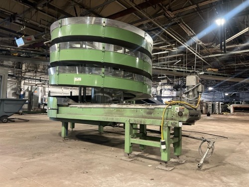 Spiral Accumulation Conveyor System with Incline/Decline Conveyors and Drive Motor