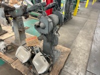 (2) 10&rdquo; Pedestal Bench Grinders, Black & Decker 3/4 HP 220/440V (1) on Queen City Base - 3