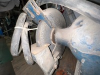 (2) 10&rdquo; Pedestal Bench Grinders, Black & Decker 3/4 HP 220/440V (1) on Queen City Base - 15