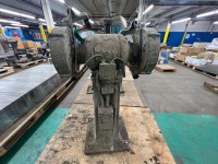 Queen City Pedestal Double-End Bench Grinder / Buffer with Wire Wheel and Allen-Bradley Controls - 4