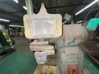 Queen City Pedestal Double-End Bench Grinder / Buffer with Wire Wheel and Allen-Bradley Controls - 7
