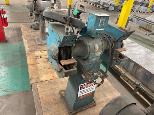 Setco Industrial Inc. Pedestal Double-End Bench Grinder Model 106 Serial 89395 Mid-20th Century with Allen-Bradley Controls