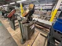 Everett Industries Abrasive Cut-Off Saw Model 16MT Serial D-021 with Vise on Cabinet Base and Extra Abrasive Wheels - 2