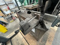 Everett Industries Abrasive Cut-Off Saw Model 16MT Serial D-021 with Vise on Cabinet Base and Extra Abrasive Wheels - 3