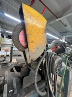 Everett Industries Abrasive Cut-Off Saw Model 16MT Serial D-021 with Vise on Cabinet Base and Extra Abrasive Wheels - 5