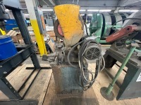 Everett Industries Abrasive Cut-Off Saw Model 16MT Serial D-021 with Vise on Cabinet Base and Extra Abrasive Wheels - 6