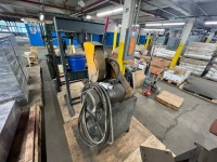 Everett Industries Abrasive Cut-Off Saw Model 16MT Serial D-021 with Vise on Cabinet Base and Extra Abrasive Wheels - 7