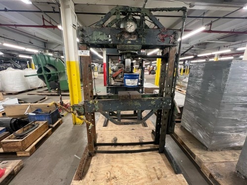 K.R. Wilson Hydraulic Press Model 37FX Serial 2920 75 Ton Capacity Dated 1951