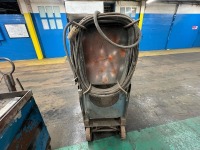 Miller Two Fifty Twin AC/DC Arc Welder Serial HE748806 on Casters with Leads and Consumables on Industrial Cart with Casters - 3