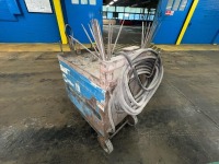 Miller Dialarc 250 AC/DC Arc Welder Serial KE713349 Stock No. 901564 on Casters with Leads and Electrodes - 3