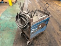 Miller Dialarc 250 AC/DC Arc Welder Serial KE713349 Stock No. 901564 on Casters with Leads and Electrodes - 5