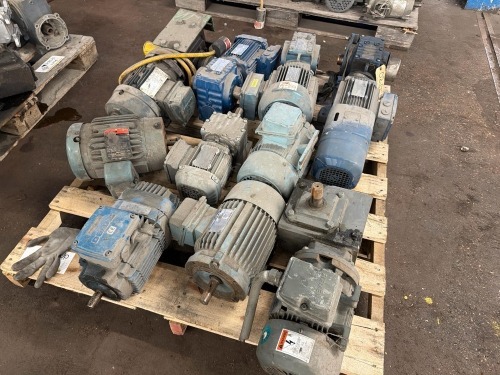 Pallet of Industrial Motors & Gearmotors &ndash; Demag, Siemens, SEW-Eurodrive, Reliance, Teco-Westinghouse