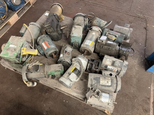 Pallet of Industrial Electric Motors &ndash; Reliance Electric, Baldor, Dayton | AC & DC Motors | 0.5&ndash;1.5 HP