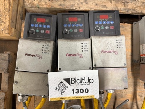 (3) Allen-Bradley PowerFlex 40 Adjustable Frequency AC Drives