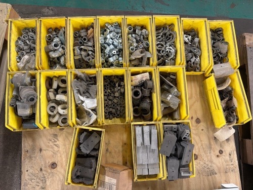 Lot of mixed industrial fasteners and electrical components