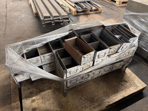 (2) Metal Storage drawer racks with extra drawers