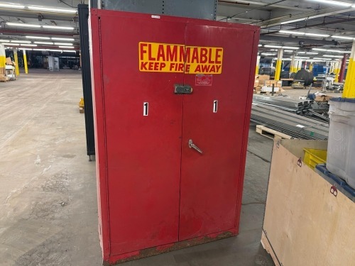 Flammable storage cabinet