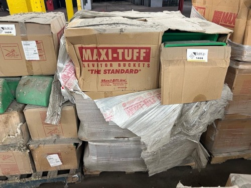 Pallet of Maxi-Lift Maxi-Tuff Urethane Elevator Buckets MT16x8 (Approx. 168 Units)