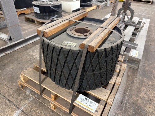Industrial conveyor drum pulley