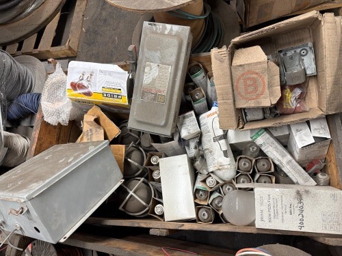 Assortment of industrial electrical supply components