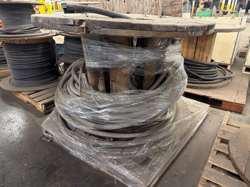 Large spool of industrial electrical cable