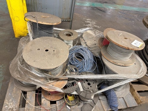 Pallet of electrical cable spools