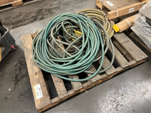 Assorted Hoses on Pallet &ndash; Coiled Flexible Hoses, Mixed Lengths, Facility and Shop Use