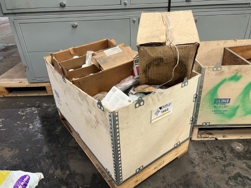 Pallet of ChemSearch Cleaning Supplies &ndash; U-Solve Urinal Cleaner, Banish Toilet Cleaner, Wax Rings, Faucet, Gauges, and Assorted Plumbing Supplies