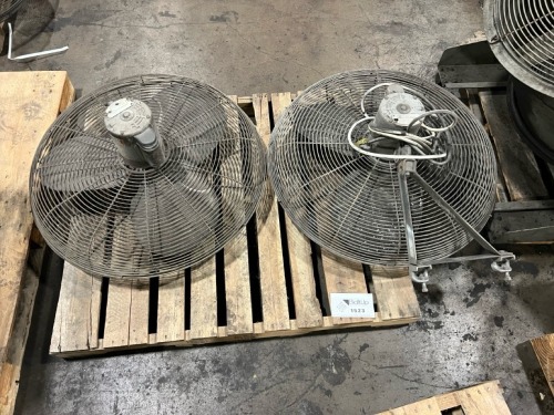 (2) Dayton Industrial Wall-Mount Fans Model 4M197G on Pallet