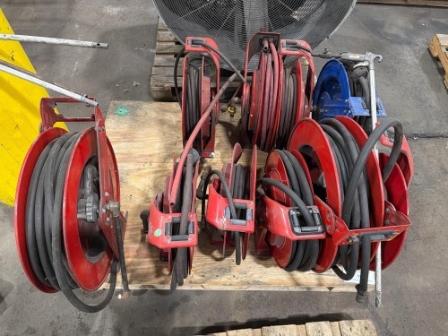 (10) Industrial-grade retractable hose reels