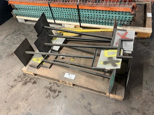 Assorted Steel Sign Holders with (2) No Parking Signs