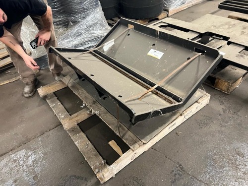(2) Steel Forklift Dump Hoppers / Self-Dumping Scrap Bins