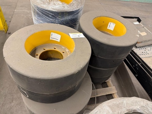 (4) Forklift tires