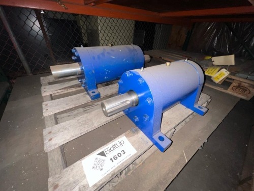 (2) Fan Equipment Co Inc Shaft Assemblies Serial #98-485 Moab Part 65-MM with Mounted Bases