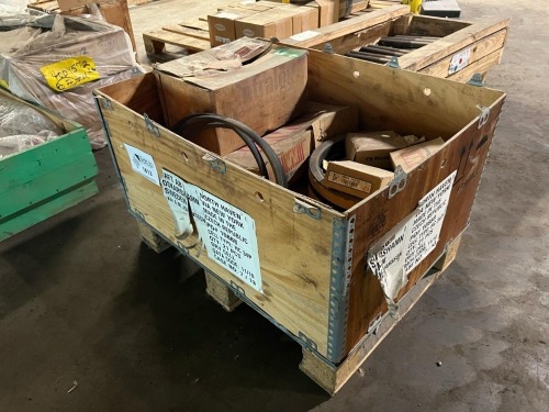 TB Woods V-Belts, Timing Belts, Cast Iron Pulley Wheel and Assorted Power Transmission Components in Crate