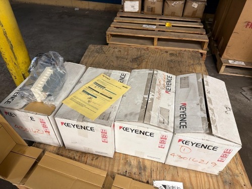 (4) Replacement pump assemblies for Keyence MK-G series inkjet printers, with Nidec Servo Corporation 6H7.5FBN motor gear heads (Appears new & unused)