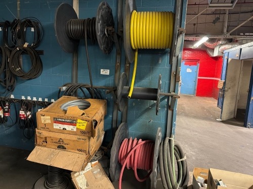 Assortment of hoses and hose reels