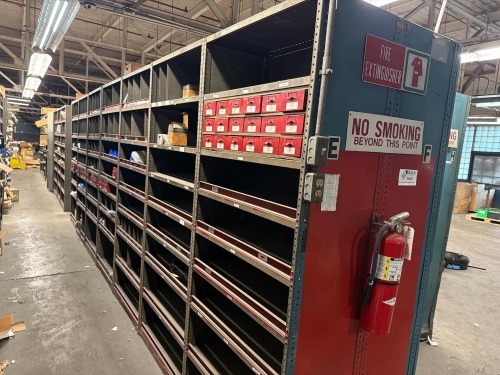 Metal shelving (contents included)