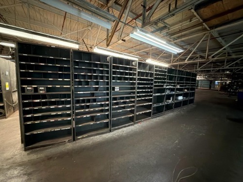 Metal shelving (contents included)