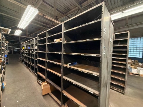 Metal shelving (contents included)