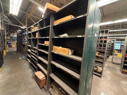 Metal shelving (contents included)